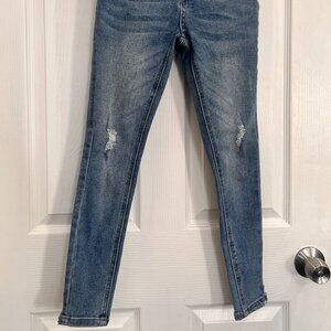 Blue Savvy High Rise Skinny Jeans Size 1/25 Medium Wash Distressed